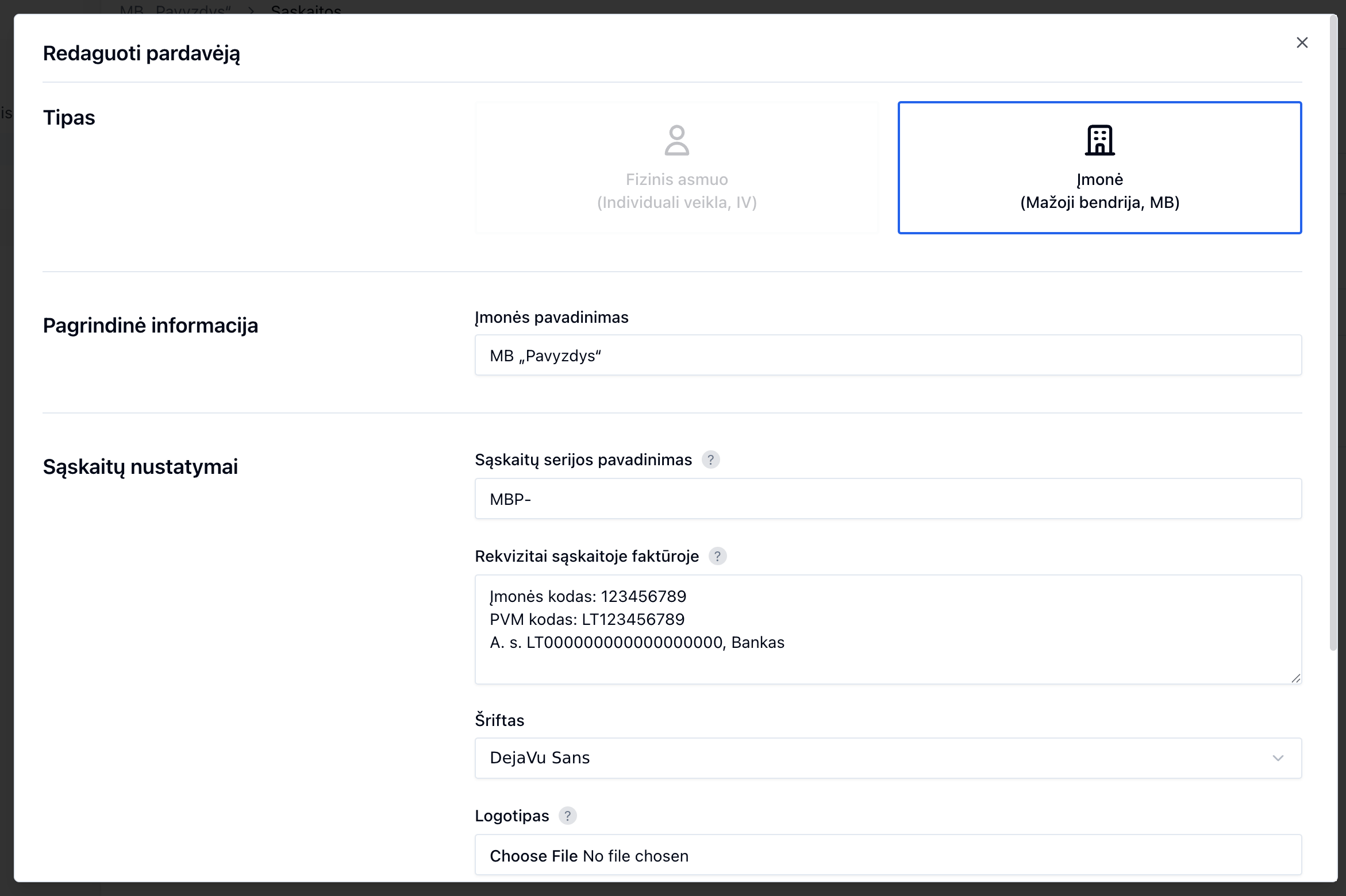 Veskite įmonės apskaitą